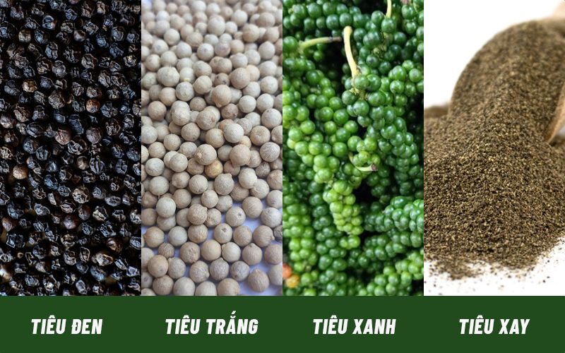 Các loại hạt tiêu xuất khẩu phổ biến